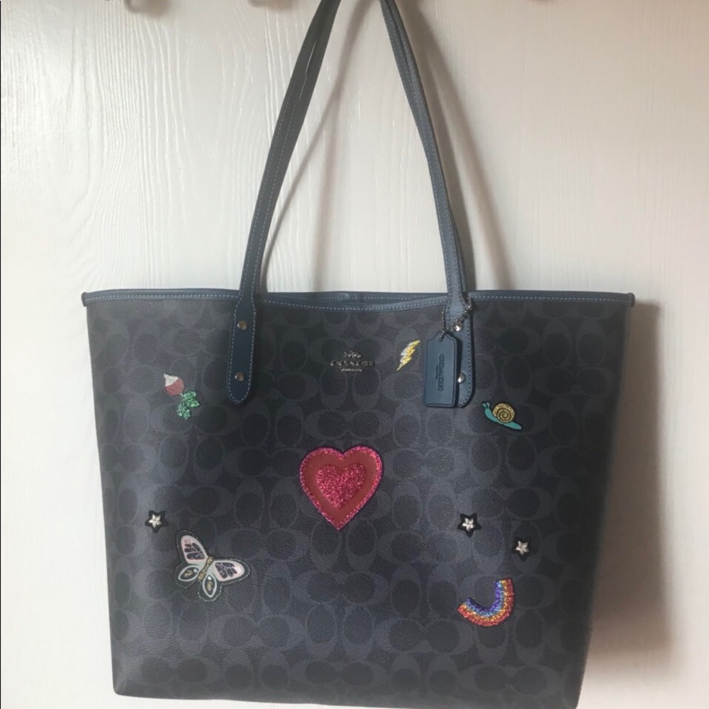 Coach blue hobo bag